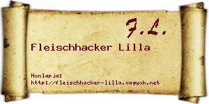 Fleischhacker Lilla névjegykártya